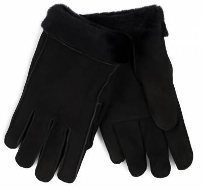 Nuka  Shearling Gloves, Black